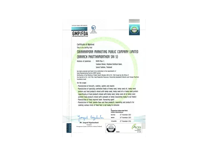 GMP: Good Hygiene Practices (GHPs) Phutthamonthon Sai 5 Branch